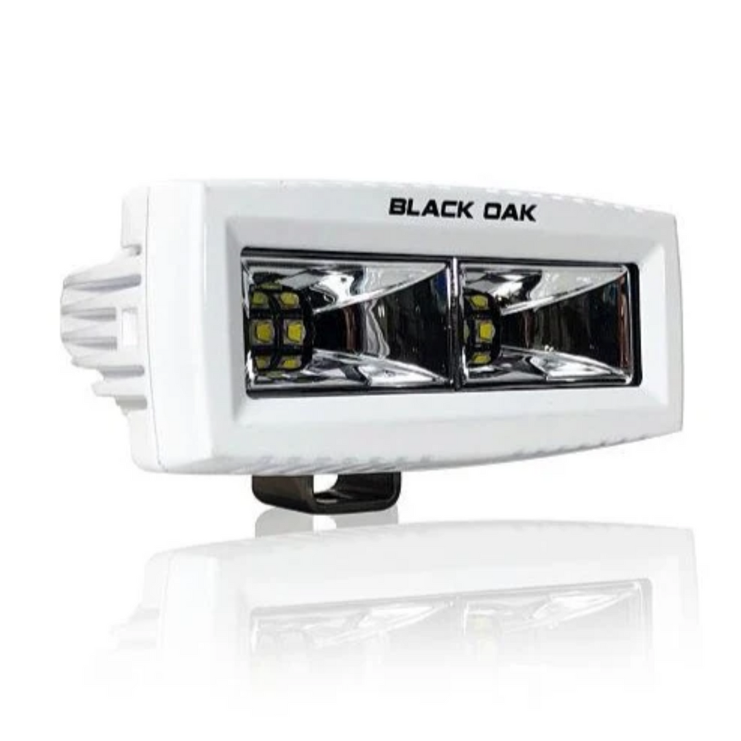 Luz LED de 4 pulgadas para esparcidor marino de roble negro, reflector, óptica de escena, carcasa blanca