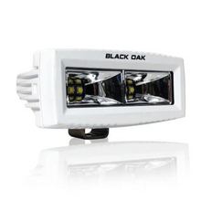 Load image into Gallery viewer, Black Oak LED 4 Inch Marine Spreader Light Flood Scene Optics White Housing
