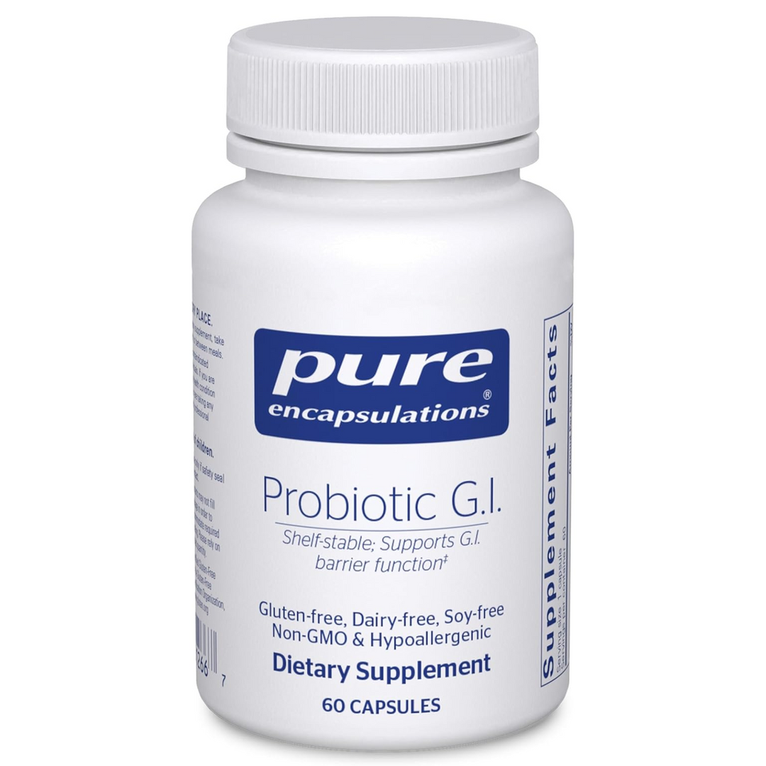 Pure Encapsulations Probiotic G.I Shelf Stable Digestive Support 60 Capsules.