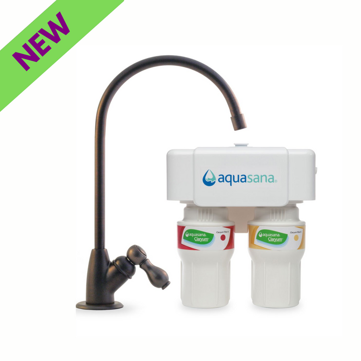 Aquasana AQ-5200.55 Under Sink Water Filter System with Oil Rubbed Bronze Faucet