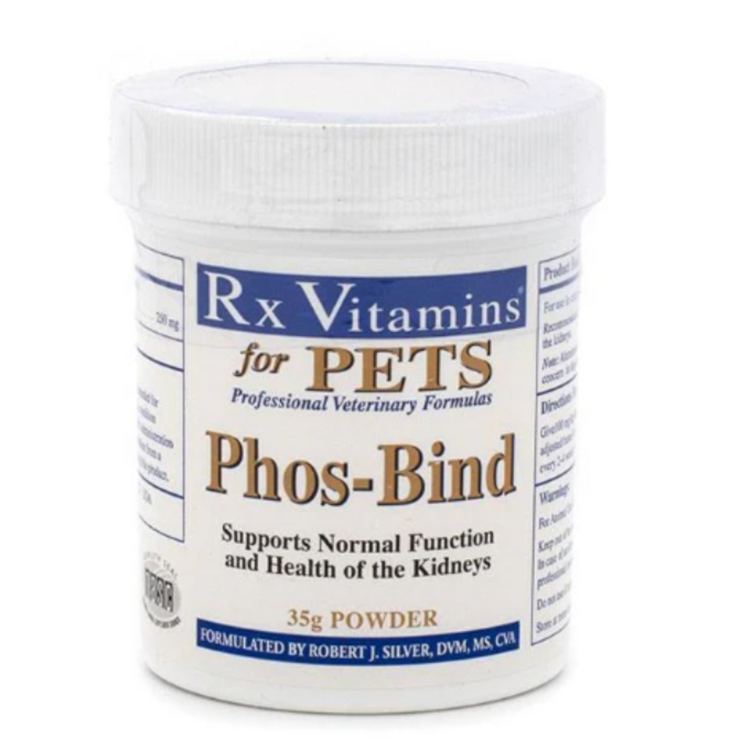 Vitaminas Rx para Mascotas Phos-Bind en Polvo 35 g para el Apoyo Renal de Perros y Gatos