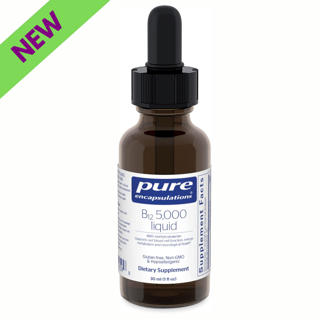 Pure Encapsulations B12 5000 Liquid Supports Energy Nerves Cognition 1 Fl oz