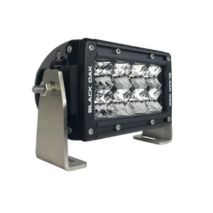 Black Oak LED Pro Series 3.0 Double Row 4" Light Bar Spot Optics Black Housing