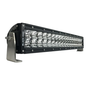 Black Oak LED 20" Light Bar Combo Optic Curved Double Row 5W Combo Black Housing