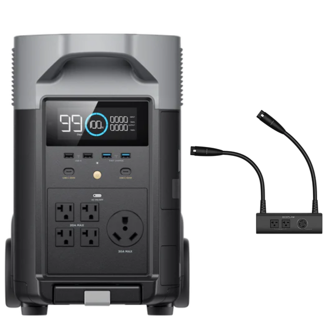 EcoFlow DELTA Pro Portable Power Station + One Double Voltage Hub 2 KIT