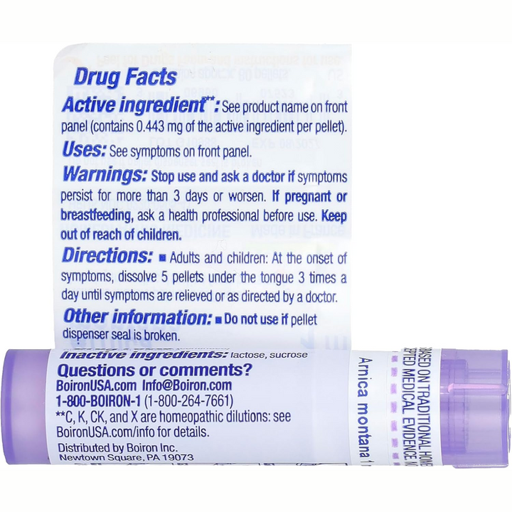 Boiron Arnica Montana 1M Homeopathic Remedy Muscle Pain Relief 80 Pellets