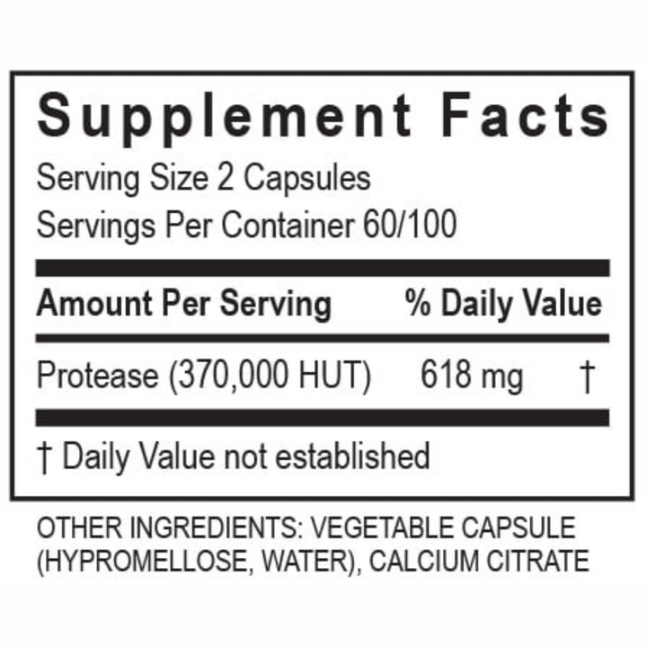 Mezcla de proteasas PureZyme de enzimas de transformación para la salud digestiva (120 cápsulas)