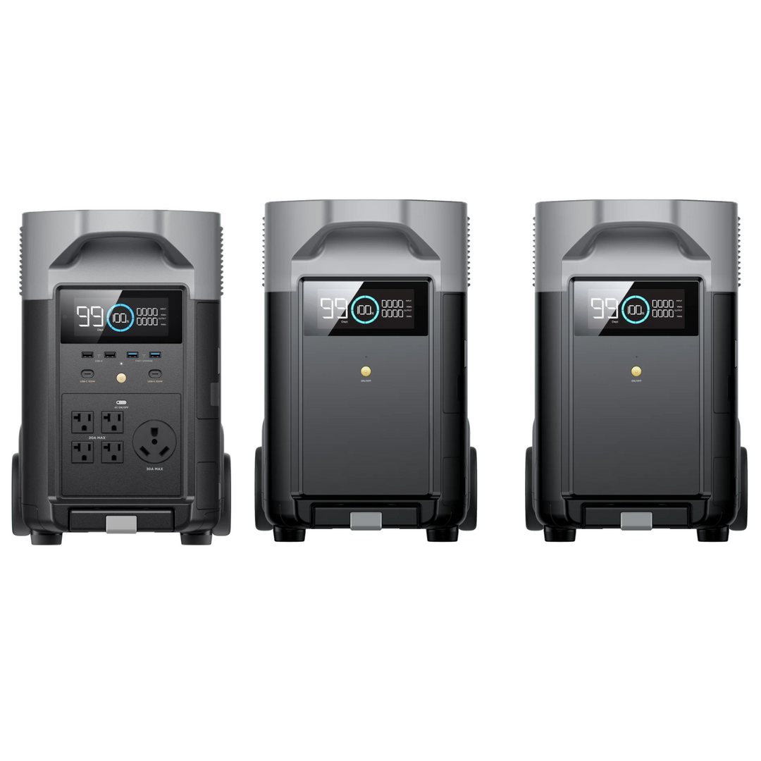 EcoFlow Delta Pro + 2 baterías adicionales: potente solución de respaldo de 7200 W para cualquier necesidad