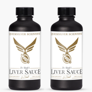 Quicksilver Scientific Dr. Shade's Liver Sauce 100 mL 2 pack detox supplement bottles.