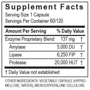 Transformation Enzymes LypoZyme Healthy Fat Digestion 60 Capsules