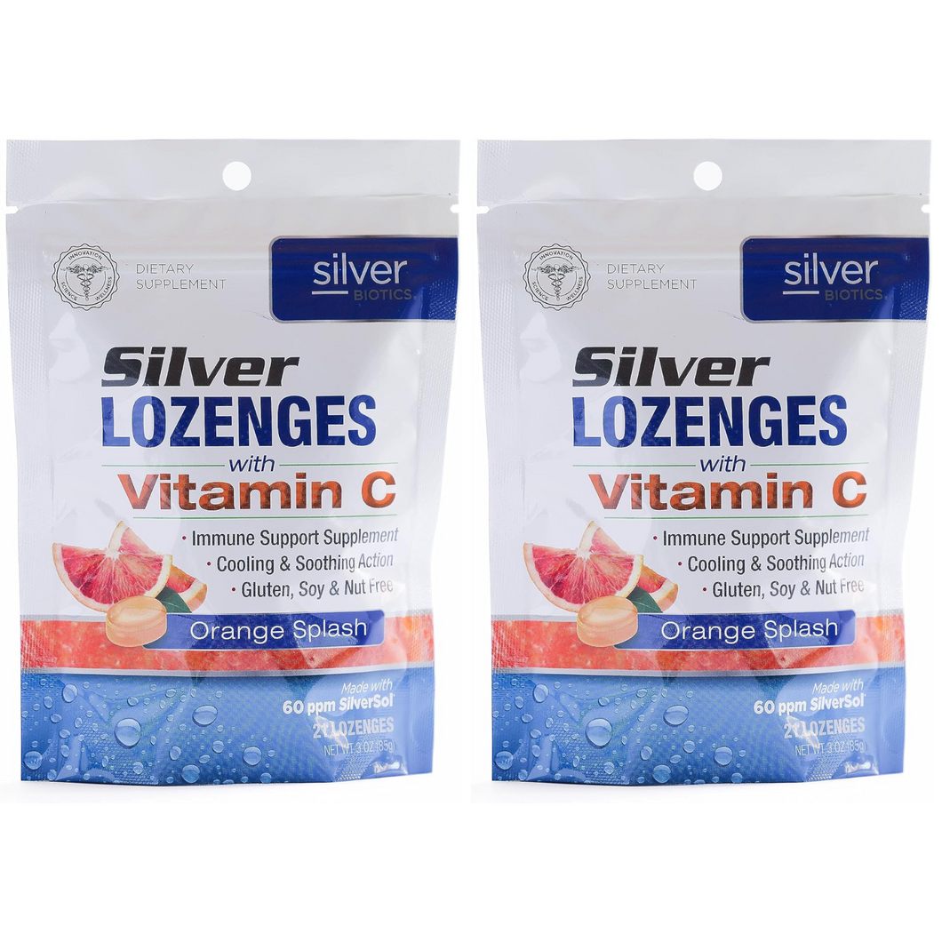 American Biotech Labs Silver Lozenges with Vitamin C 60 ppm SilverSol 2 PACK