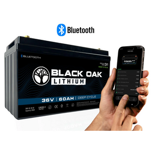 Black Oak Lithium 36V 60Ah Deep Cycle Motor Battery Bluetooth Connectivity