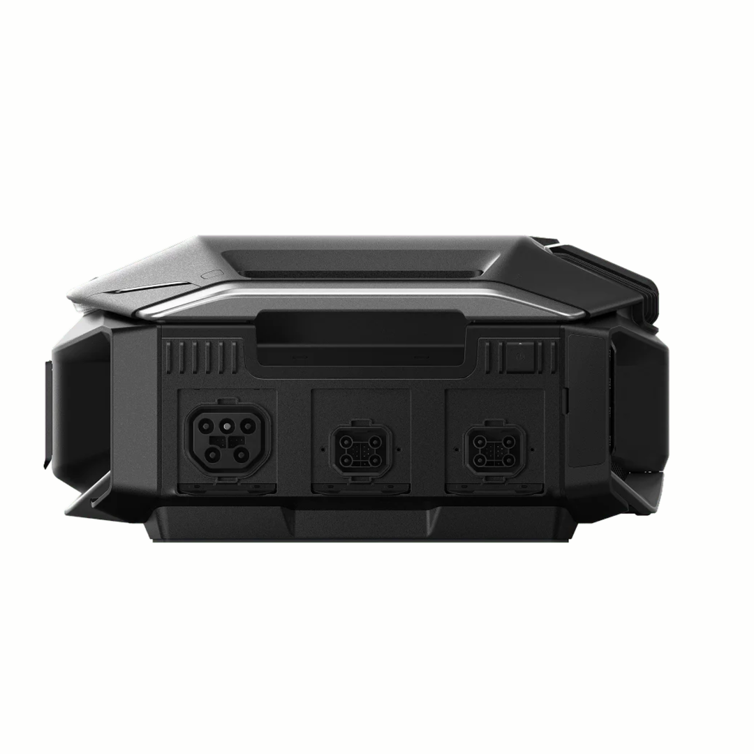 EcoFlow DELTA Pro Ultra X Inverter showing ports and connectors for efficient power management.