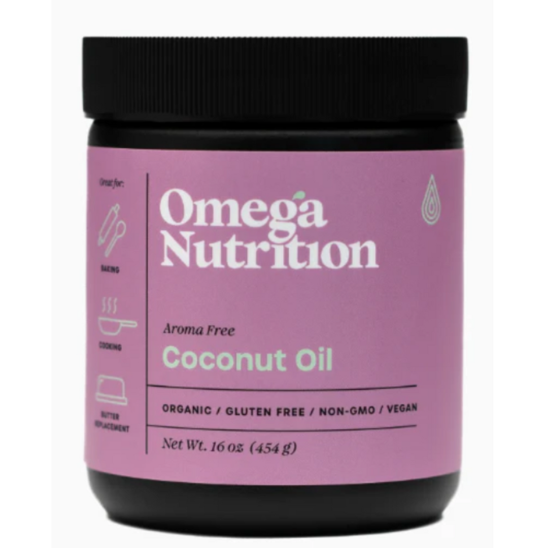 Aceite de coco sin aroma Omega Nutrition, 16 oz, orgánico, crudo, de primera calidad