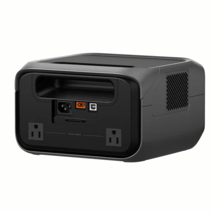 EcoFlow Qty 2 River 3 Max Power Stations back view showcasing ports and design features.