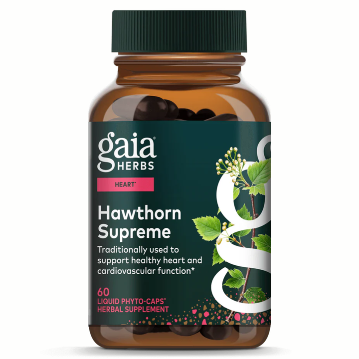 Gaia Herbs Hawthorn 60 Caps Cardiovascular and Heart Health Support