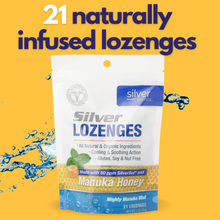 Load image into Gallery viewer, American Biotech Labs Silver Biotics Lozenges with Manuka Honey 60 PPM 3 PACK
