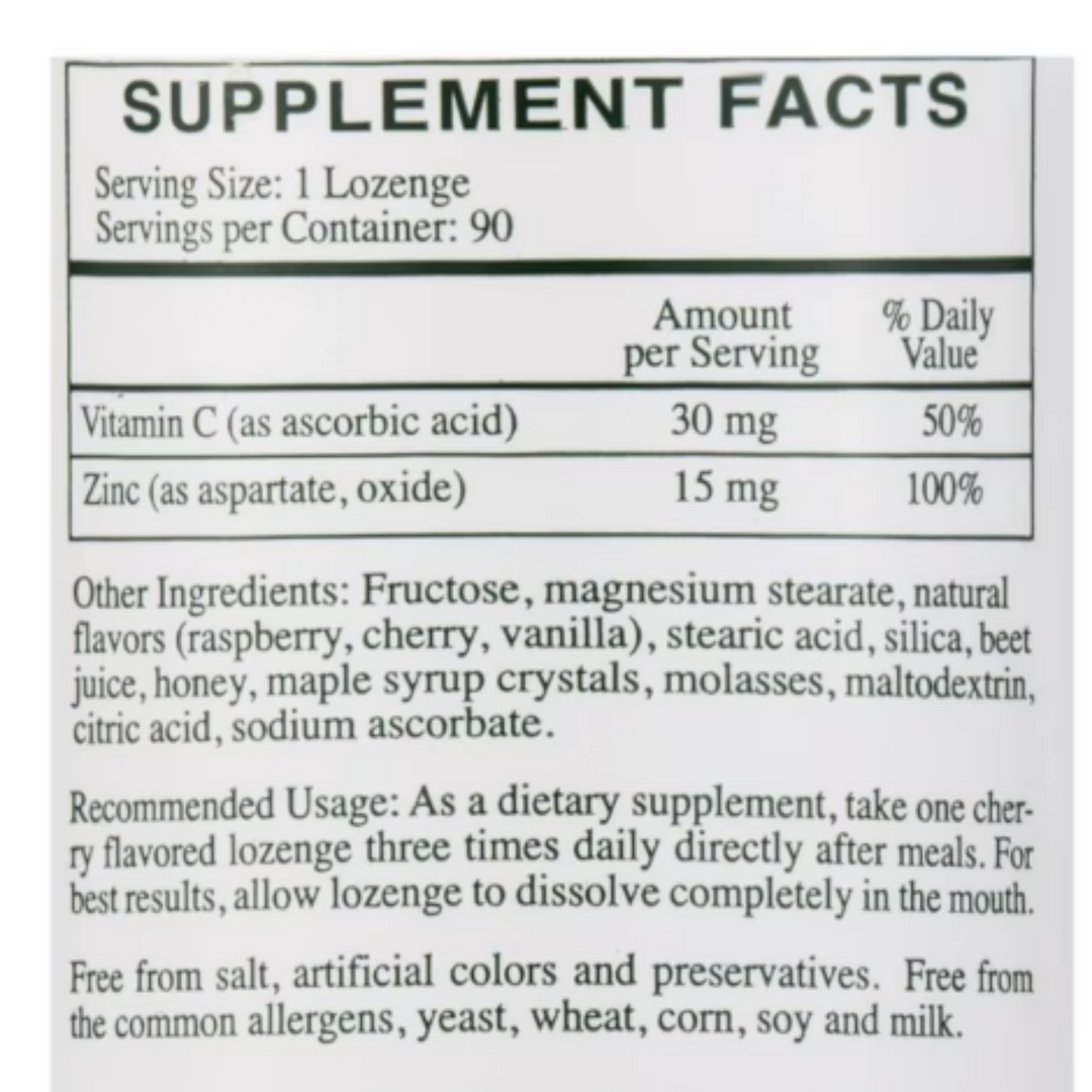 Pastillas de zinc Rx Vitamins 46 mg de aspartato de zinc con vitamina C (90 pastillas)