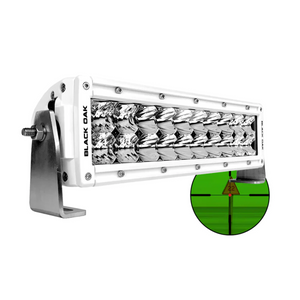 Black Oak LED 10" 850nm Infrared Marine Double Row Light Bar Combo Optics White