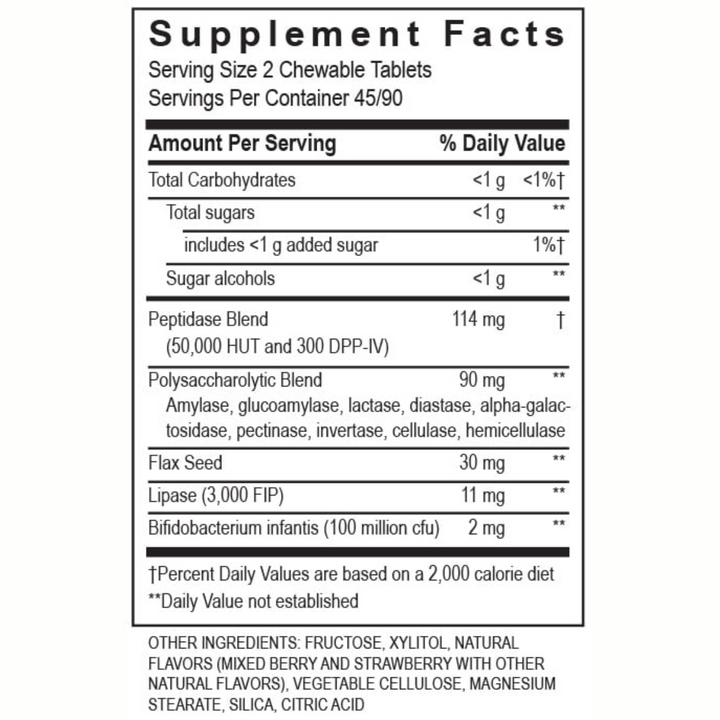 Enzimas de transformación Kidz Digest, enzimas gastrointestinales masticables, 90 cápsulas para niños