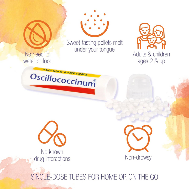 Oscillococcinum de Boiron Laboratories, 6 dosis, pastillas homeopáticas