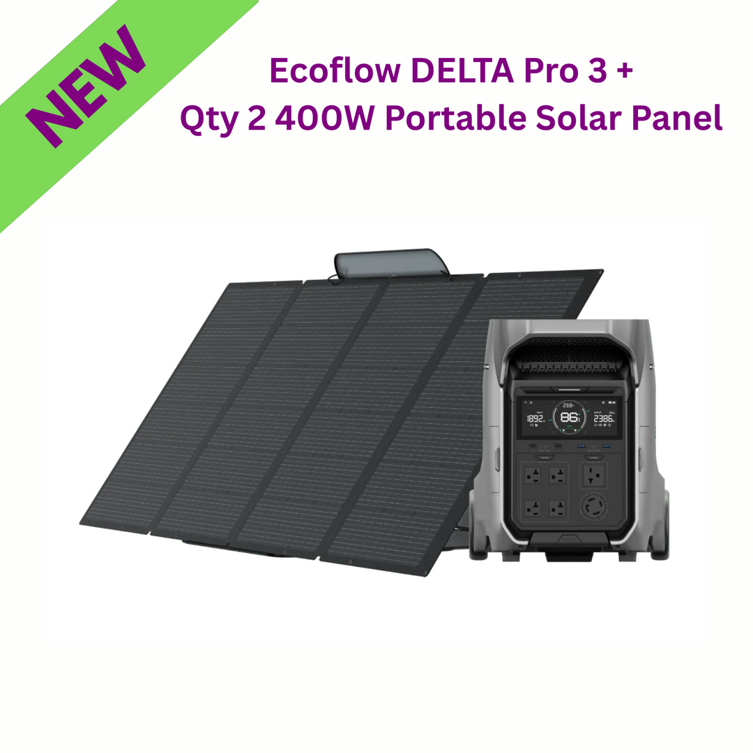 Ecoflow DELTA Pro 3 + Cant. 2 Paneles solares portátiles de 400 W Potente y versátil