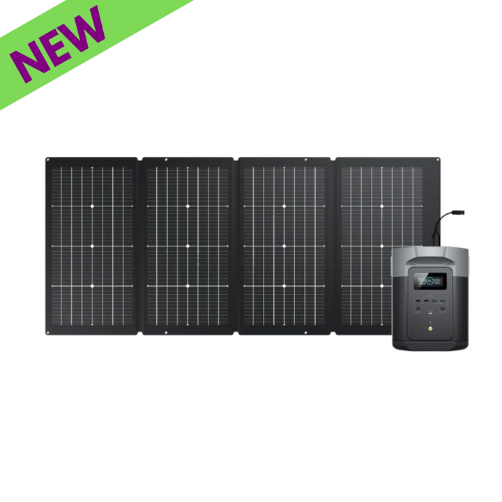 Central eléctrica EcoFlow DELTA 2 Max + un panel solar portátil de 220 W