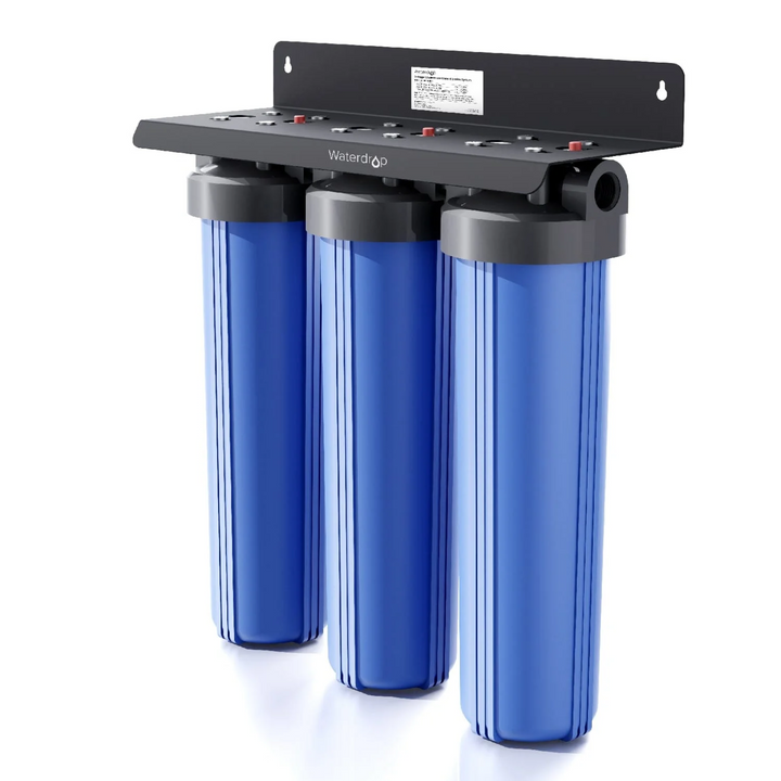 Waterdrop 3-Stage Whole House Water Filter System Reduce Iron & Manganese