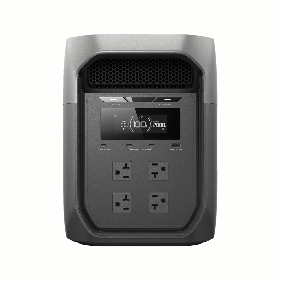 EcoFlow DELTA 3 Max 2048Wh Gray Portable Power Station with A 220W Solar Panel