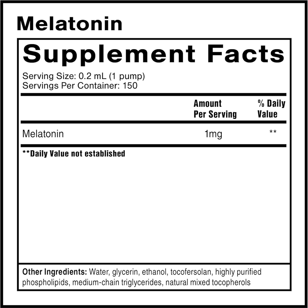 Quicksilver Scientific Liposomal Melatonin Regular Dose For Restful Sleep 30 ml