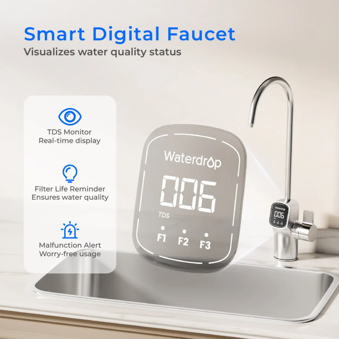 Waterdrop X Series Reverse Osmosis System Flow Tankless Under Sink X10 Filter