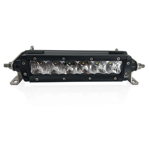 Black Oak LED Pro Series 3.0 Single Row 6" Light Bar Combo Optics Black Housing