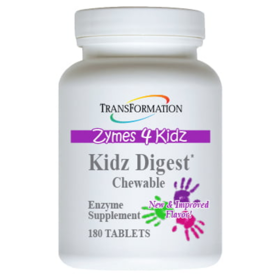Transformación Kidz Digest 180 GastroZyme 100 PureZyme 120 Plantadophilus 90 Cápsulas