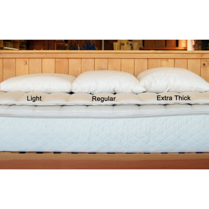 Holy Lamb Certified Organic Wool Bed Pillows Queen Size Regular 20” x 30”