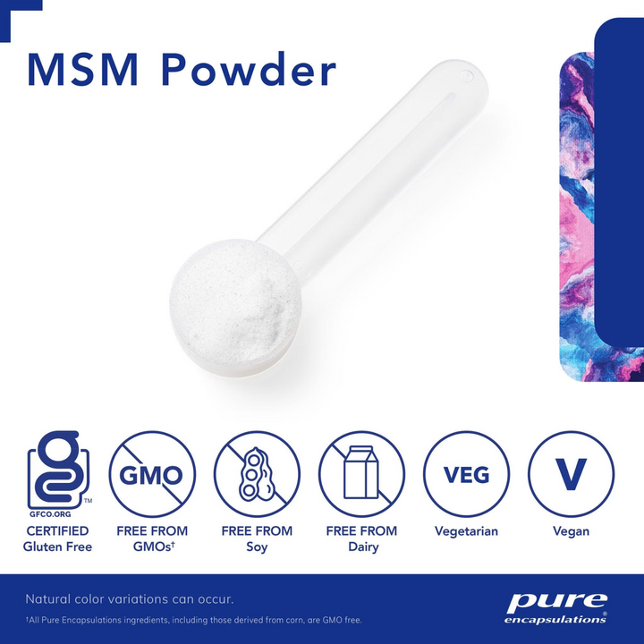 Pure Encapsulations MSM Powder Supports Joint Mobility Sulfur Balance 227 g