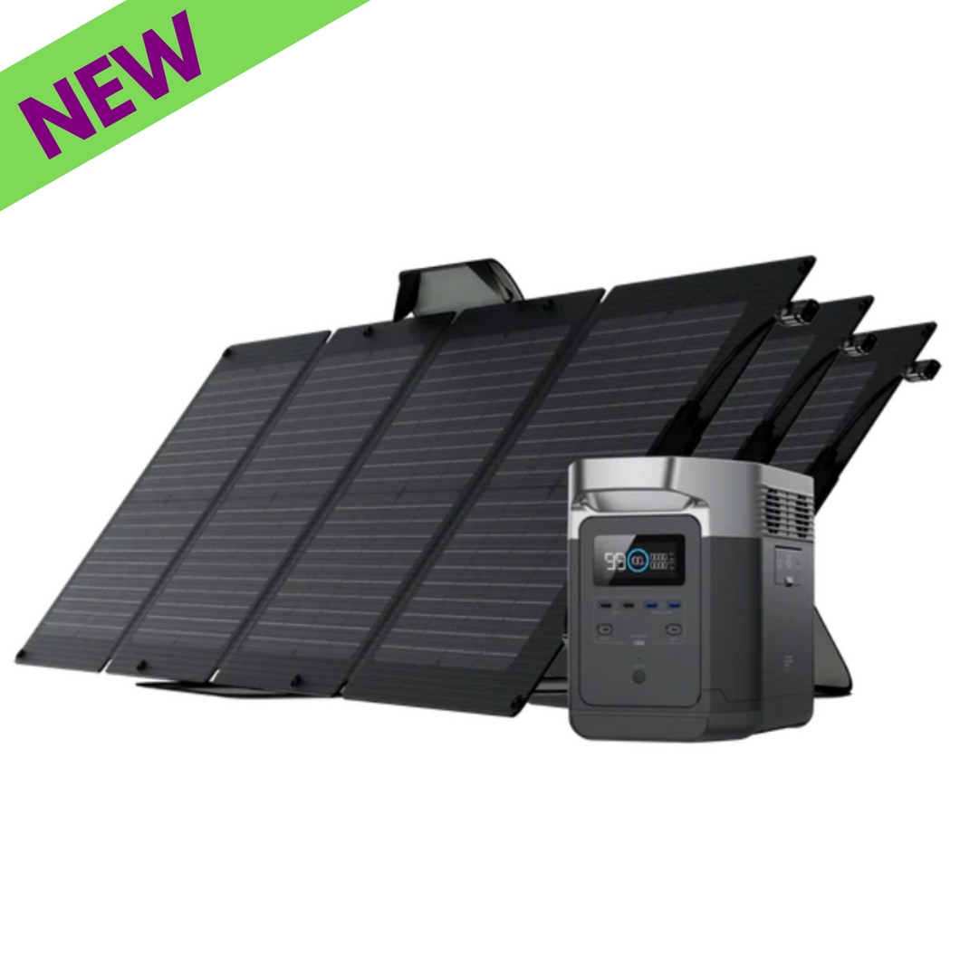 EcoFlow DELTA 1300 Portable Power Station 1260Wh + Three 110W Solar Panel