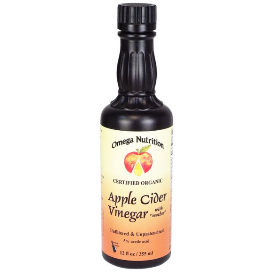 Omega Nutrition Apple Cider Vinegar 12 FL OZ Certified Organic