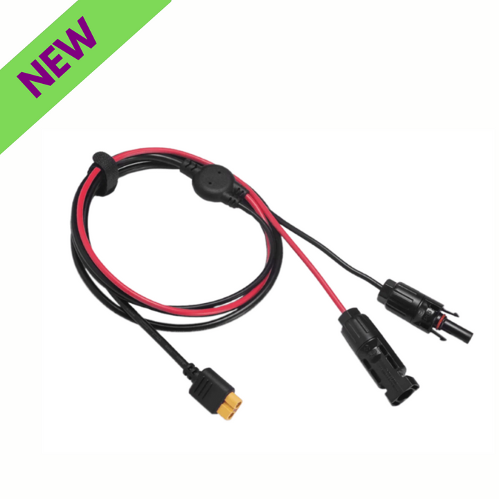 Cable de carga EcoFlow Solar a XT60i de 2,5 m, eficiente y duradero para energía portátil