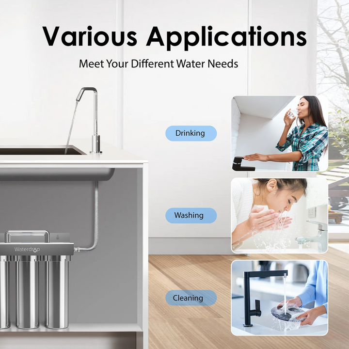 Waterdrop Under Sink Water Filter System 6 Stage Layer Ultrafiltration Stainless