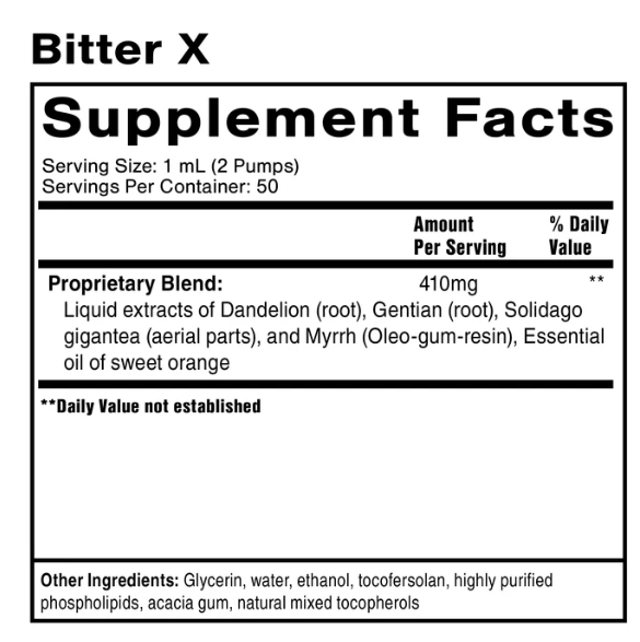 Quicksilver Scientific 3 Bitter X 50 ml y 3 Puré de Hígado 100 ml