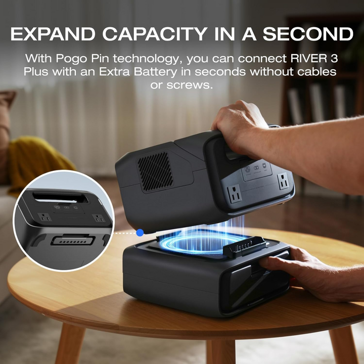 Batería adicional EcoFlow RIVER 3 Plus EB600 de 572 Wh, fuente de alimentación de expansión LiFePO4
