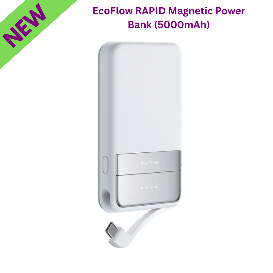 EcoFlow Magnetic Power Bank 5000mAh 15W Qi2 Wireless Charger 30W Cable