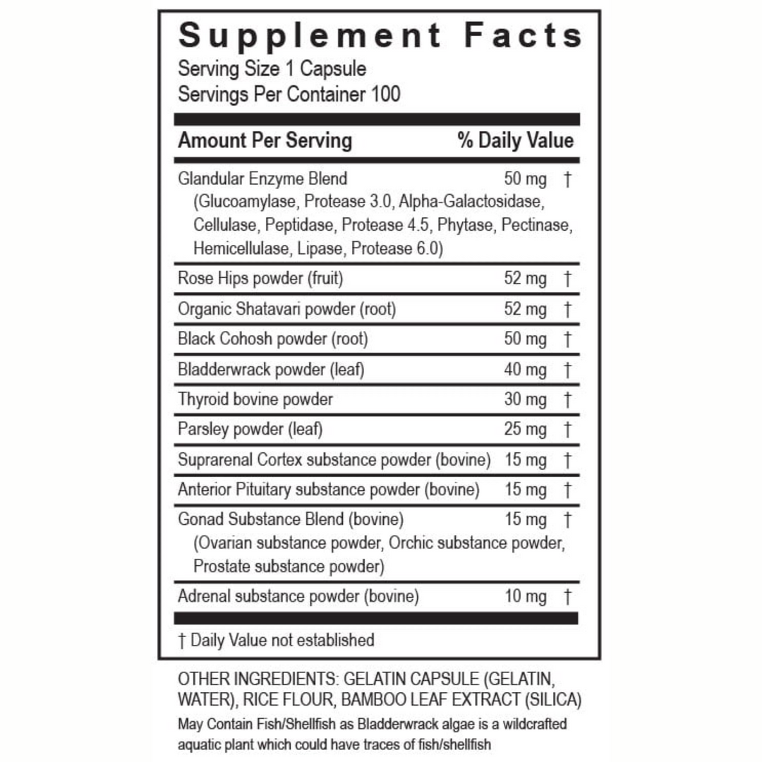 MasterZyme de Transformation Enzymes: Apoyo al equilibrio hormonal y la energía (100 cápsulas)