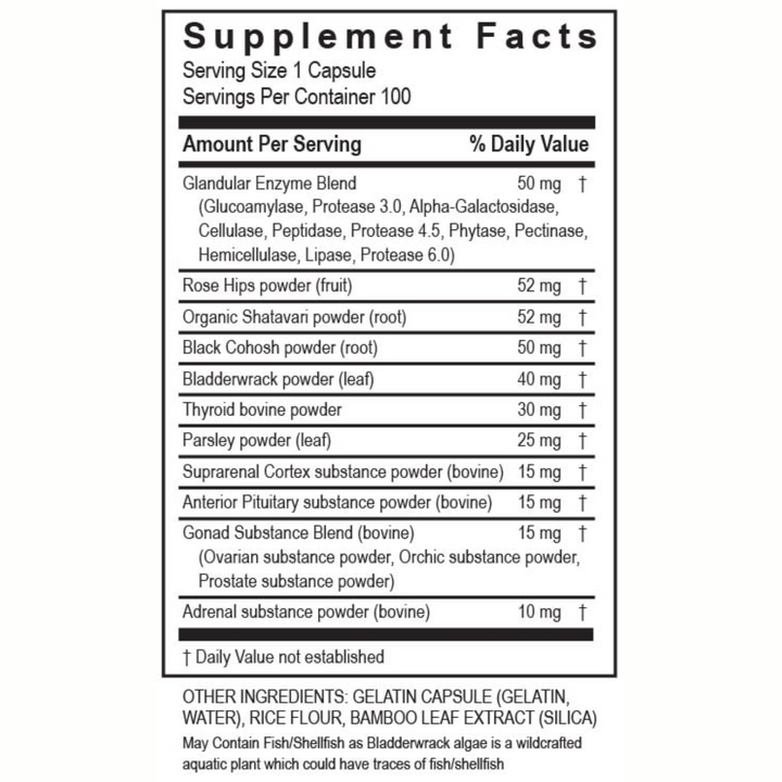 MasterZyme de Transformation Enzymes: Apoyo al equilibrio hormonal y la energía (100 cápsulas)