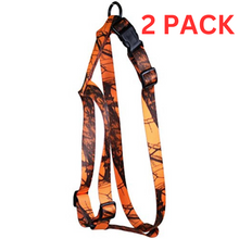 Load image into Gallery viewer, Omnipet Kwik Pet Harness 3/4&quot; 1 Ply Mossy Oak Blaze Orange Camo Large 2 PACK
