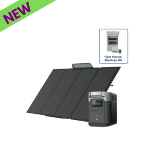 EcoFlow DELTA Pro + 400W Solar Panel + Transfer Switch 306A1 + Cable