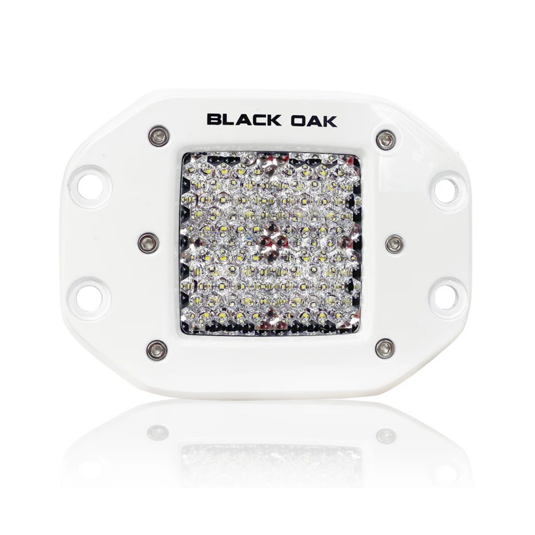 Black Oak LED Flush Diffused Optics Pod Mount Light 10 Watt Cree White Housing