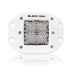 Black Oak LED Flush Diffused Optics Pod Mount Light 10 Watt Cree White Housing