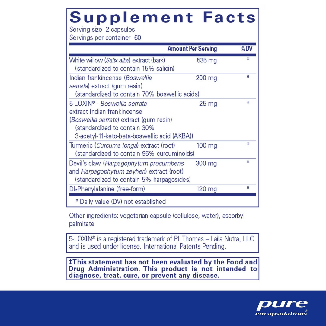 Pure Encapsulations Phyto Ultra Comfort Supports Joint Mobility 120 Capsules