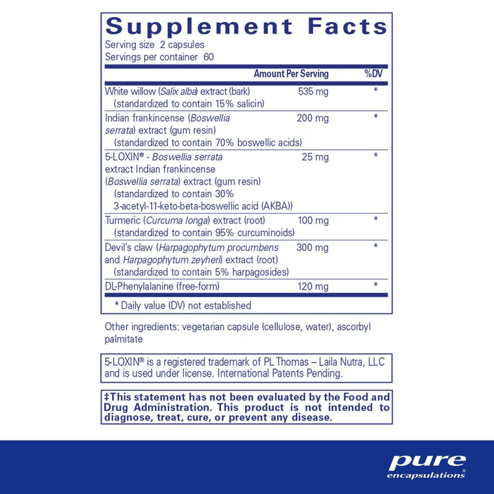 Pure Encapsulations Phyto Ultra Comfort Supports Joint Mobility 120 Capsules